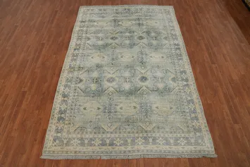 Geometric Oushak Living Room Area Rug 7x10