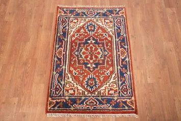 Handmade Wool Heriz Serapi Accent Rug 2x3