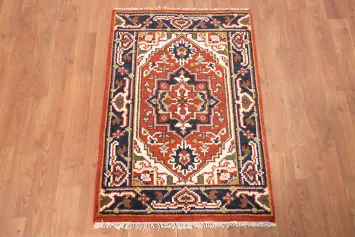 Vintage Heriz Serapi Accent Rug 2x3 Timeless Elegance for Your Space