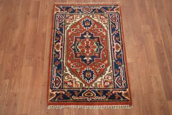Classic Appeal Richly Colored Heriz Serapi Accent Rug 2x3