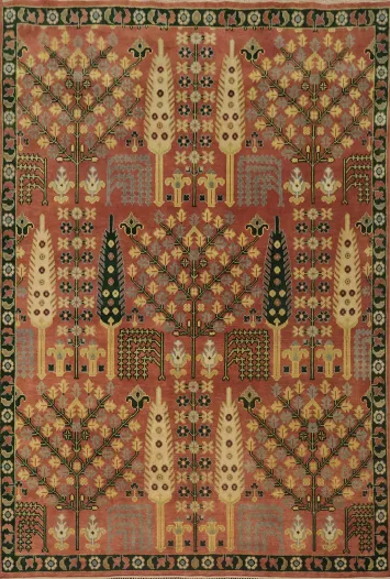 Orange Wool Ziegler Living Room Area Rug 8x10