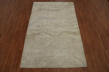 Earth Tone Abstract Modern Area Rug 5x8