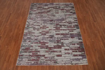 Modern Abstract Handmade Area Rug 5x8