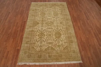 Geometric Oushak Indian Area Rug 5x8
