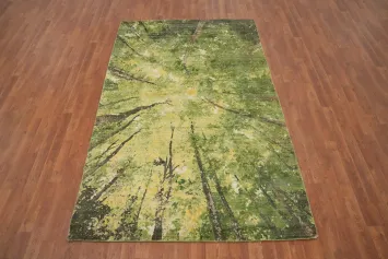 Nature Print Modern Abstract Area Rug 5x8