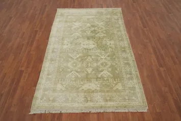Handmade Oushak Distressed Area Rug 5x8