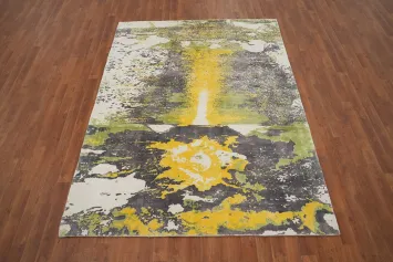 Nature Print Abstract Modern Rug 5x7