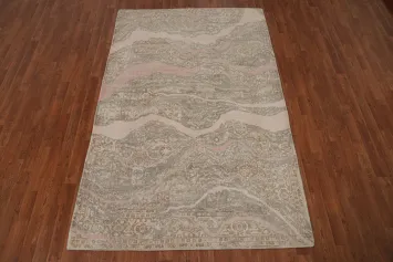 Earth Tone Abstract Modern Area Rug 5x8