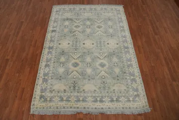 Geometric Oushak Oriental Area Rug 6x8