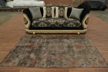 Geometric Oushak Room Size Area Rug 5x8