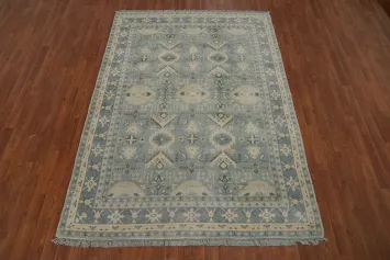Geometric Oushak Room Size Area Rug 6x8