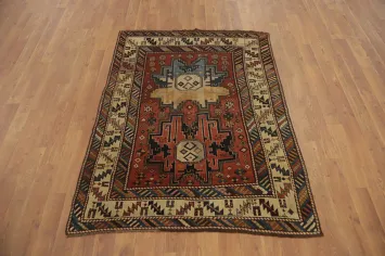 Pre-1900 Antique Shirvan Vegetable Dye Rug 3x4