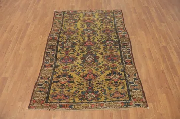 Pre-1900 Antique Kazak Vegetable Dye Rug 4x6