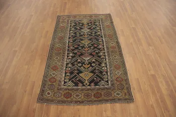Pre-1900 Antique Shirvan Vegetable Dye Rug 4x6