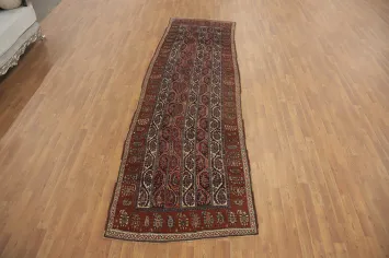 Pre-1900 Antique Kazak Vegetable Dye Runner Rug 4x11