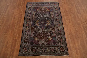 Antique Vegetable Dye Kashan Dabir Persian Rug 4x7