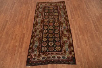 Pre-1900 Antique Vegetable Dye Kazak Oriental Rug 4x8