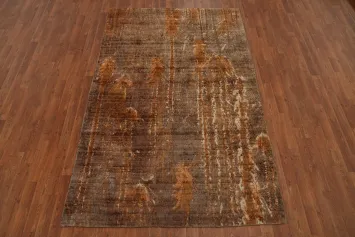 Handmade Modern Abstract Area Rug 5x8