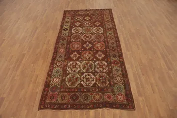 Pre-1900 Antique Vegetable Dye Kazak Oriental Rug 5x10