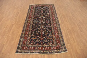 Pre-1900 Antique Shirvan Vegetable Dye Area Rug 5x10