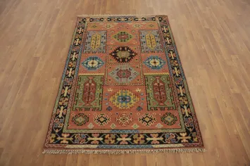 Geometric Kazak Oriental Rug 4x6