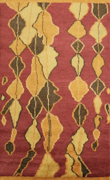Handmade Moroccan Room Size Area Rug 5x8