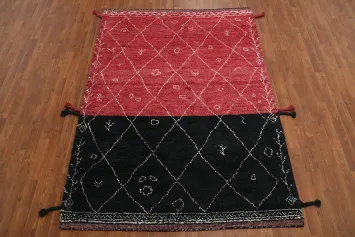 Handmade Moroccan Room Size Area Rug 5x8