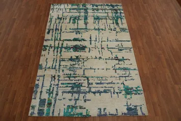 All-Over Modern Abstract Living Room Area Rug 5x8