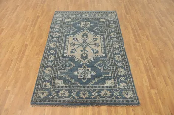 Geometric Oushak Room Size Area Rug 5x8