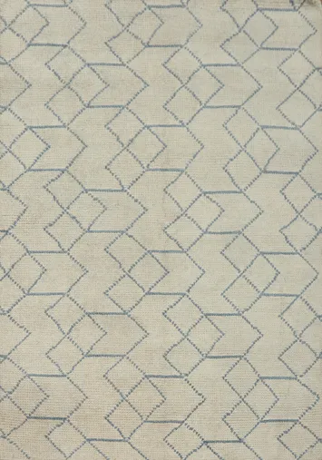 Modern Trellis Wool Living Room Rug 5x6