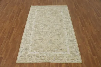 Distressed Oushak Oriental Area Rug 5x8