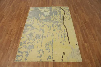 Handmade Modern Abstract Oriental Rug 4x6