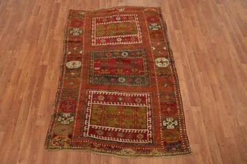 Pre-1900 Antique Kazak Oriental Rug 4x6