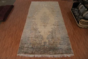 Antique Vegetable Dye Kerman Persian Large Rug 10x20