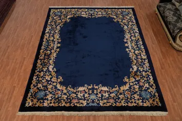 Vegetable Dye Art Deco Chinese Large Rug 12x15