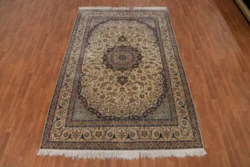 Antique Wool Nain Toodeshk Persian Area Rug 7x10