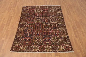 Garden Design Wool Balouch Persian Rug 5x7