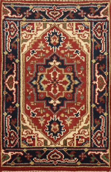 Geometric Heriz Serapi Accent Rug 2x3