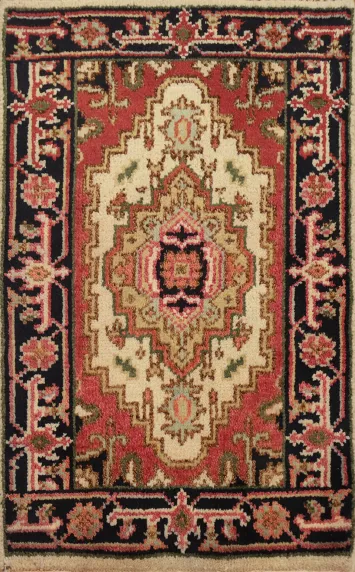 Geometric Heriz Serapi Accent Rug 2x3