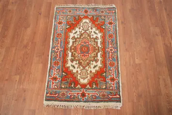 Wool Geometric Heriz Serapi Foyer Rug 2x3
