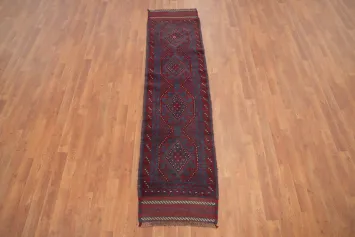 Geometric Balouch Afghan Runner Rug 2x8