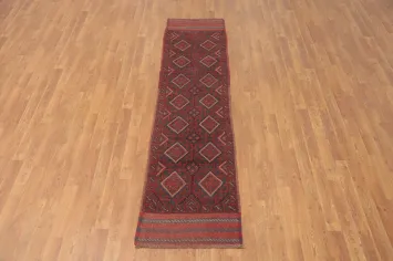 Geometric Balouch Afghan Runner Rug 2x8