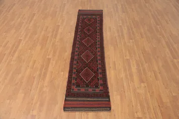 Geometric Balouch Afghan Runner Rug 2x8