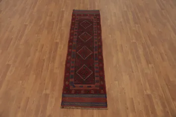 Geometric Balouch Afghan Runner Rug 2x7