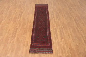 Tribal Red Balouch Afghan Runner Rug 2x8