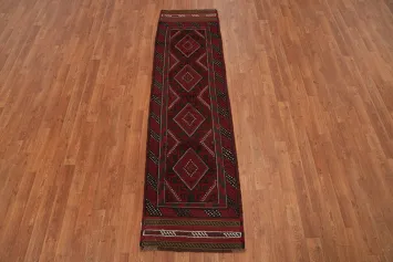 Tribal Red Balouch Afghan Runner Rug 2x7