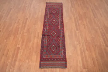 Geometric Balouch Afghan Runner Rug 2x7