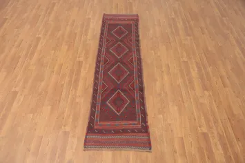 Tribal Red Balouch Afghan Runner Rug 2x7