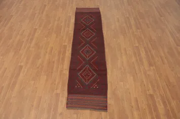 Geometric Balouch Afghan Runner Rug 2x8