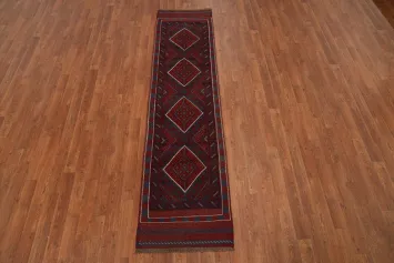 Geometric Balouch Afghan Runner Rug 2x8